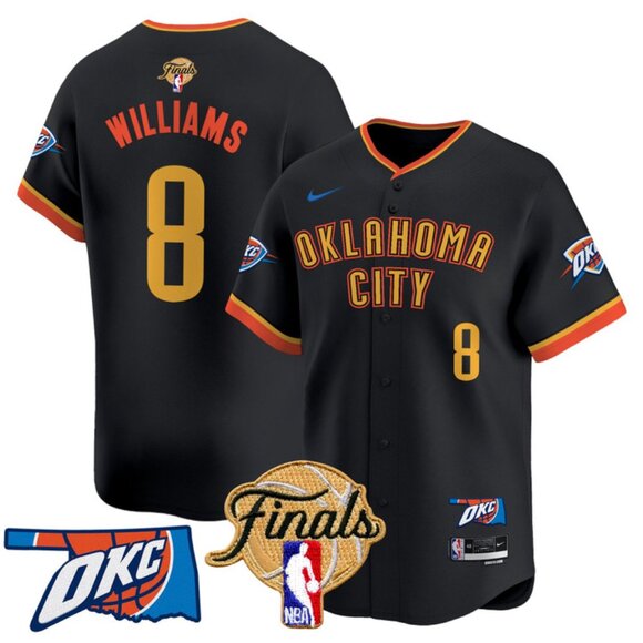 Mens Youths Kids Womens Jalen Williams 2025 Final Patch Stitched Jersey Black